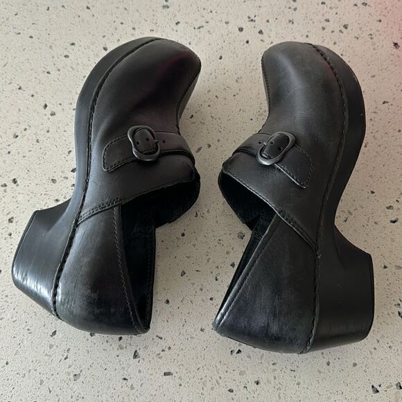 Dansko Tamara Women's Black Leather Slip On Clogs Comfort Casual Shoes Size 38 - Picture 11 of 16